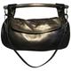 PRADA Black Leather Bar Top Handle Convertible Handbag