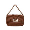 FENDI Mia Flap Bag, BrownThis item has been used and may have some minor flaws. Before purchasing, please refer to the images for the exact condition of the item.