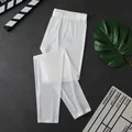 Sexy Mens Ice Silk Ultra-thin Transparent Thermal Leggings Long Johns Lounge Tight Pants Underwear