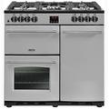 Belling Farmhouse 90DFT Silver 90cm Dual Fuel Range Cooker