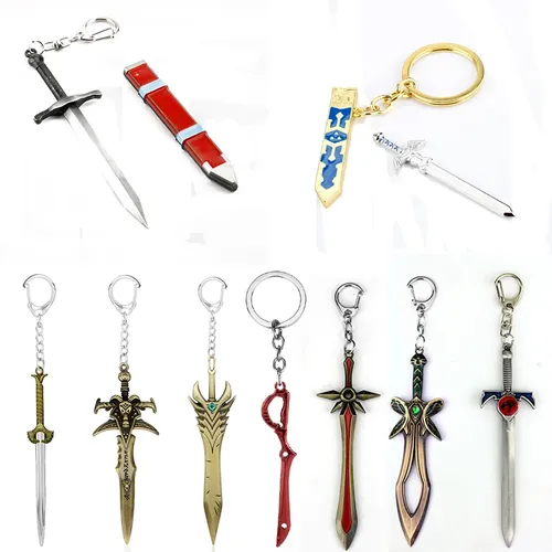 Schwert Schlüssel bund Männer Cosplay Waffe Spielzeug Schlüssel anhänger Messer Modell Schlüssel