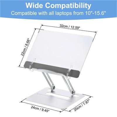 Acrylic Book Stand Adjustable Height Book Holder for Textbook Magazine, Silver