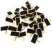 30PCS Wooden Mini Rectangle Chalk Board Clips Message Chalk Board Signs for Home Note Taking