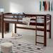 Solid Wood Low Twin Loft Bed - Walnut