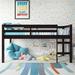 Living Milton Twin Junior Loft Bed in Espresso