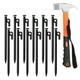 Tent Stake with Hammer 12 Pack Tent Stakes + Tent Stakes Hammer for