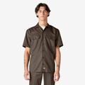 Dickies Men's Short Sleeve Work Shirt - Mushroom Size 2 (1574)