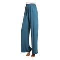Mrat Sweat Pants for Women with Pockets Full-Length Pants Wide Leg Sweatpants High Waisted Pants Loose Pants Linen Lounge Dress Pants Women Long Comfortable Pants B1_Blue XXXL