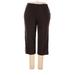 Larry Levine Dress Pants - High Rise Straight Leg Cropped: Brown Bottoms - Women's Size 18