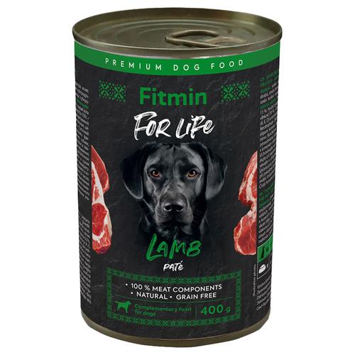 Sparpaket: 12x400g Fitmin Dog For Life Lamm Hundefutter nass