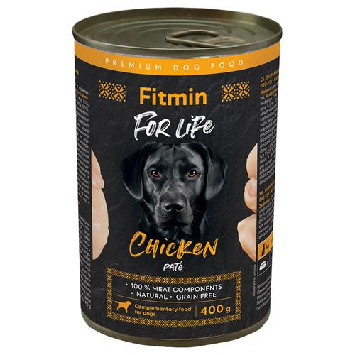 6x400g Fitmin Dog For Life Huhn Hundefutter nass