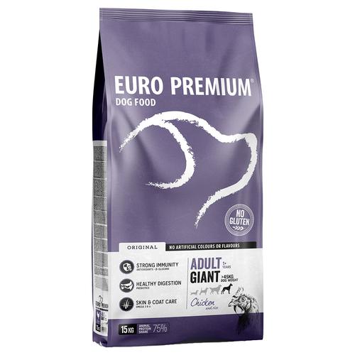 15kg Euro-Premium Giant Adult Huhn & Reis Hundefutter trocken