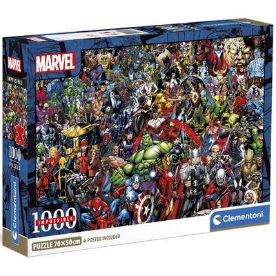 Puzzle CLEMENTONI "Impossible, Marvel Universe Compact, mit neuer Compact Box", bunt, Puzzles, KinderB:70cm H:50cm, Made in Europe, B:70cm H:50cm