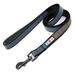 Black Personalized Reflective Padded Dog Leash, 6 ft., Small