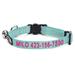 Teal Personalized Reflective Cat Collar, X-Small, Blue