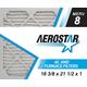 Aerostar 16 3/8x21 1/2x1 MERV 8, Pleated Air Filter, 16 3/8x21 1/2x1, Box of 6, Made in the USA