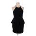 Charlotte Russe Cocktail Dress - Party Crew Neck Sleeveless: Black Print Dresses - Women's Size X-Large