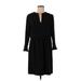 Vanessa Bruno Casual Dress - Mini Plunge 3/4 sleeves: Black Print Dresses - Women's Size Medium