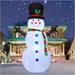 GOOSH Christmas Inflatable Giant Snowman Inflatable Cute Blow Up Snowman w/ LED Lights in Black/White | 70.8 H x 46.8 W x 26.4 D in | Wayfair