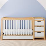 Graco Remi 4-in-1 Convertible Crib & Changer w/ Storage Wood in White/Brown | 35.94 H x 29.53 W x 28 D in | Wayfair 04586-2115