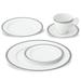 Noritake Charlotta 5-Piece Place Setting, Service for 1 Porcelain/Ceramic in Gray/White | Wayfair 1771-05E