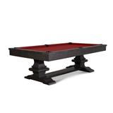 Plank & Hide Beaumont Slate Pool Table w/ Professional Installation Solid Wood in Red/Black | 32 H x 101 W x 57 D in | Wayfair