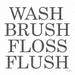 Ebern Designs Wash Brush Floss Flush by Jaxn Blvd. - Wrapped Canvas Print Canvas in White | 36 H x 36 W x 1.25 D in | Wayfair