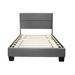 Latitude Run® Giulia Faux Leather Queen Platform Bed In Black Upholstered/Faux leather in Gray/Black | 40.5 H x 45 W x 81 D in | Wayfair