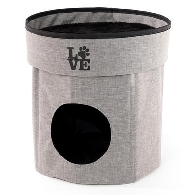 Home Base 2-Tier Collapsible Cat Cave - Precious Tails 1314CC-CHA