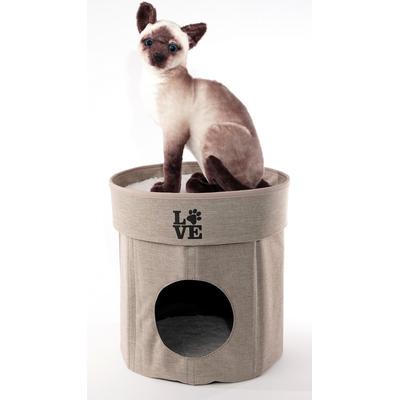 Home Base 2-Tier Collapsible Cat Cave - Precious Tails 1314CC-NAT