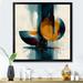 Ivy Bronx Dyal The Geometry Of Light III Framed On Canvas Print Canvas, Cotton in Blue/Orange | 30 H x 30 W x 1 D in | Wayfair