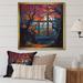 Red Barrel Studio® Robinho Orange & Brown Branches In Window II On Canvas Print Canvas in Blue/Orange/Pink | 30 H x 30 W x 1 D in | Wayfair