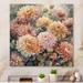 Red Barrel Studio® Rondall Orange Pink Chrysanthemum Scenery II On Canvas Print Canvas in Brown/Green/Orange | 16 H x 16 W x 1 D in | Wayfair