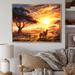 Bungalow Rose Orange African Zebra Safari II On Canvas Print Canvas in Gray/Orange/Yellow | 12 H x 20 W x 1 D in | Wayfair