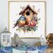 Red Barrel Studio® Bird On A Birdhouse Framed On Canvas Print Canvas in White | 36 H x 36 W x 1.5 D in | Wayfair B3172E5973774574AFE531F698586436