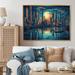 Red Barrel Studio® Blue & Orange Artistic Tributes To The Art Deco Framed On Canvas Print Metal in Blue/Red/Yellow | 24 H x 32 W x 1 D in | Wayfair