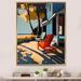 Red Barrel Studio® Blue & Red Cityscape Chronicles Framed On Canvas Print Canvas in Blue/Red/Yellow | 20 H x 12 W x 1 D in | Wayfair