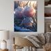 Red Barrel Studio® Blue Tulip Elegance II Framed On Canvas Print Metal in Blue/Pink | 32 H x 16 W x 1 D in | Wayfair