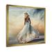 House of Hampton® Female By The Ocean Breeze II On Canvas Graphic Art Canvas, Cotton in Gray/Orange/White | 30 H x 30 W x 1 D in | Wayfair