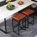 Latitude Run® 27.9" Stool Leather/Metal/Faux leather in Gray | 27.9 H x 16.53 W x 13.77 D in | Wayfair 8B3843DC8513410BA9C171900E2A70DA