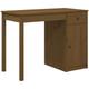 Desk Honey Brown 100x50x75 cm Solid Wood Pine Vidaxl Brown