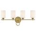 Savoy House Woodbury 28" Wide 4-Light Warm Brass Bath Light