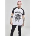 Kurzarmshirt MERCHCODE "Herren Motörhead Everything Louder Raglan Tee" Gr. L, schwarz-weiß (white, black) Herren Shirts T-Shirts