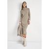 Strickkleid HECHTER PARIS, Damen, Gr. 42, N-Gr, beige (sand melange), Feinstrick, Obermaterial: 50% Viskose, 28% Polyester, 22% Polyamid, unifarben, gestreift, feminin, figurumspielend wadenlang, Langarm Raglanärmel extrabreites Bündchen, Kleider,...