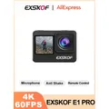 4k 60fps Action Kamera Dual Screen Exskof e1 Pro Wifi Fahrrad Motorrad Helm Kamera wasserdichte