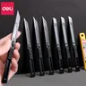 Deli Schreibwaren Utility Messer Metall 30 ° Kleine Papier Cutter Self-Locking Design Für Unboxing