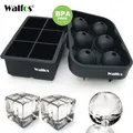 WALFOS Große Größe 6 Zelle Ice Ball Mold Silikon Ice Cube Trays Whiskey Ice Ball Maker 6 Silikon