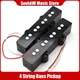 Electric Bass Open Type Noiseless Neck Bridge Pickup for 4 String Jazz Bass Jb Style Black