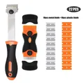 Double-Sided Scraper With Plastic Handle Blade Combination Portable And Replaceable Multifunctional