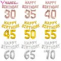 30 40 50 60 Year Happy Birthrday Balloons Number Foil Ballons Adult Women Man Party Decorations 30th